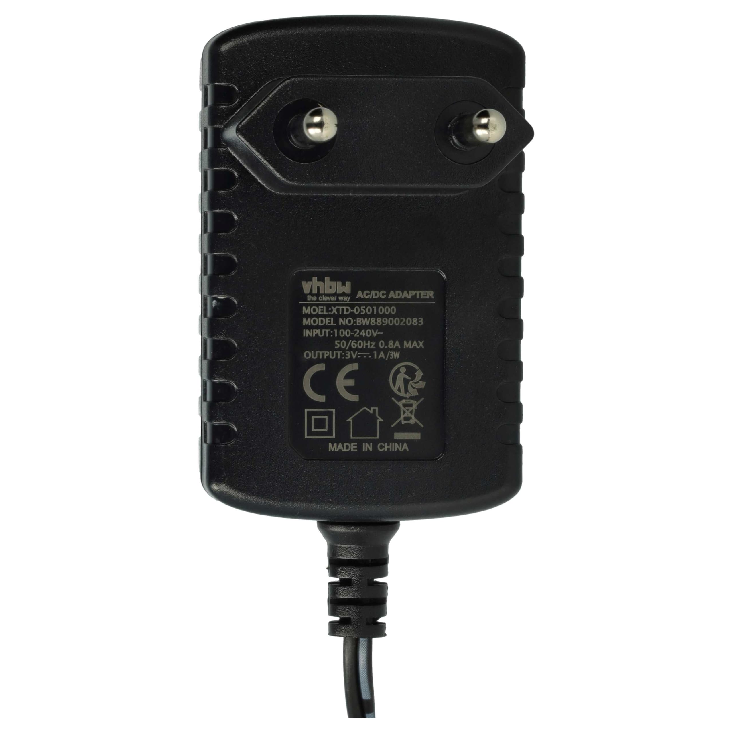 vhbw Chargeur Compatible avec Bosch GRL 400H, 300HVG, 300HV, 250HV Appareil de Mesure/Batterie - 3 V / 1,0 A