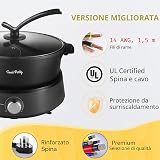 Food Party Hot Pot Electric 4L Hotpot Pot with Devider Detachable 220V 1350W Hot Pot Cooker Fondue for 6 People - 7