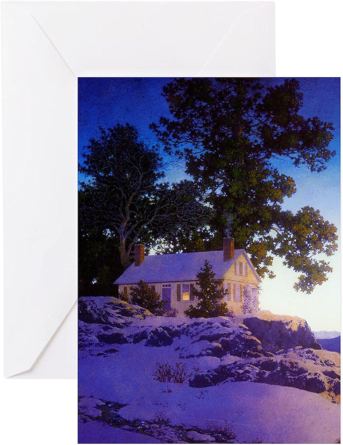CafePress Maxfield Parrish Holiday Greeting Card (20-pack), Note Card with Blank Inside, Birthday Card Matte