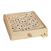 Relaxdays Labirinto, Gioco in Legno con 2 Palline