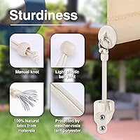 Vista 4 de Piezas de repuesto para sombra, receptor elástico y elástico, amarres de sombra, resistencia a la intemperie, para persianas enrollables Coolaroo