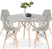 Vista 1 de Best Choice Products Juego de 5 piezas para comedor, juego compacto de mesa y sillas de estilo moderno de mediados de siglo para el hogar