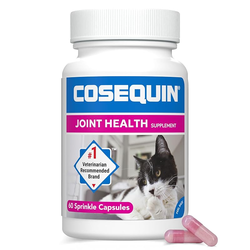 Suplemento para Gatos Cosequin com Glucosamina, Condroitina e Boswellia Nutramax Laboratories, 60 cápsulas