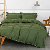 Vista 33 de S VICTORY SYMBOL - Juego de funda de edredón de lino 100% orgánico, juego de ropa de cama de lino francés lavado a piedra, funda de edredón