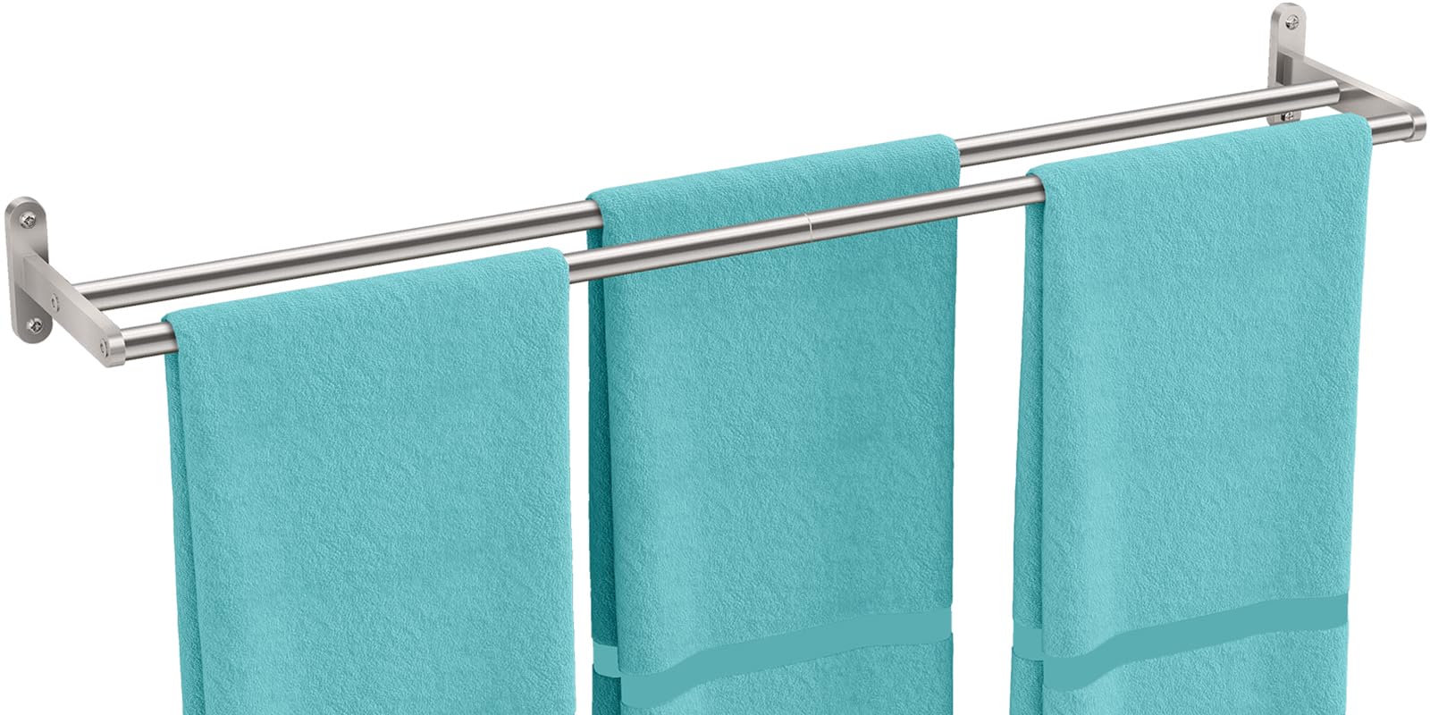 Wall Mounted Double Bar Towel Rod 24 Inch - View #7