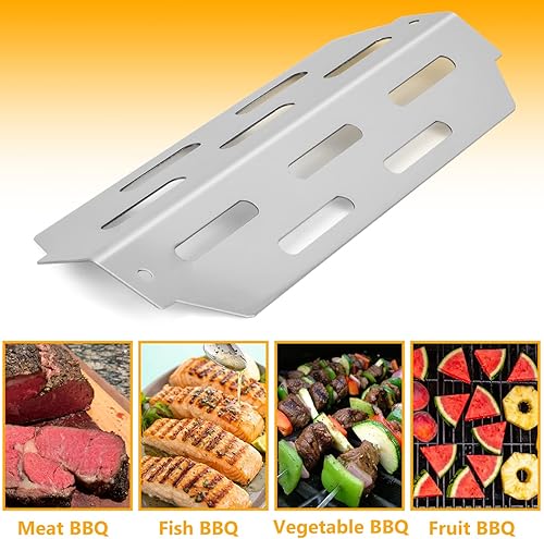 Miniatura 6 de GasSaf Deflectores de calor 304 para Weber Genesis II 410, placas de calor de 12.5 pulgadas para Weber GS4 Genesis IILX 400 Series, Genesis II