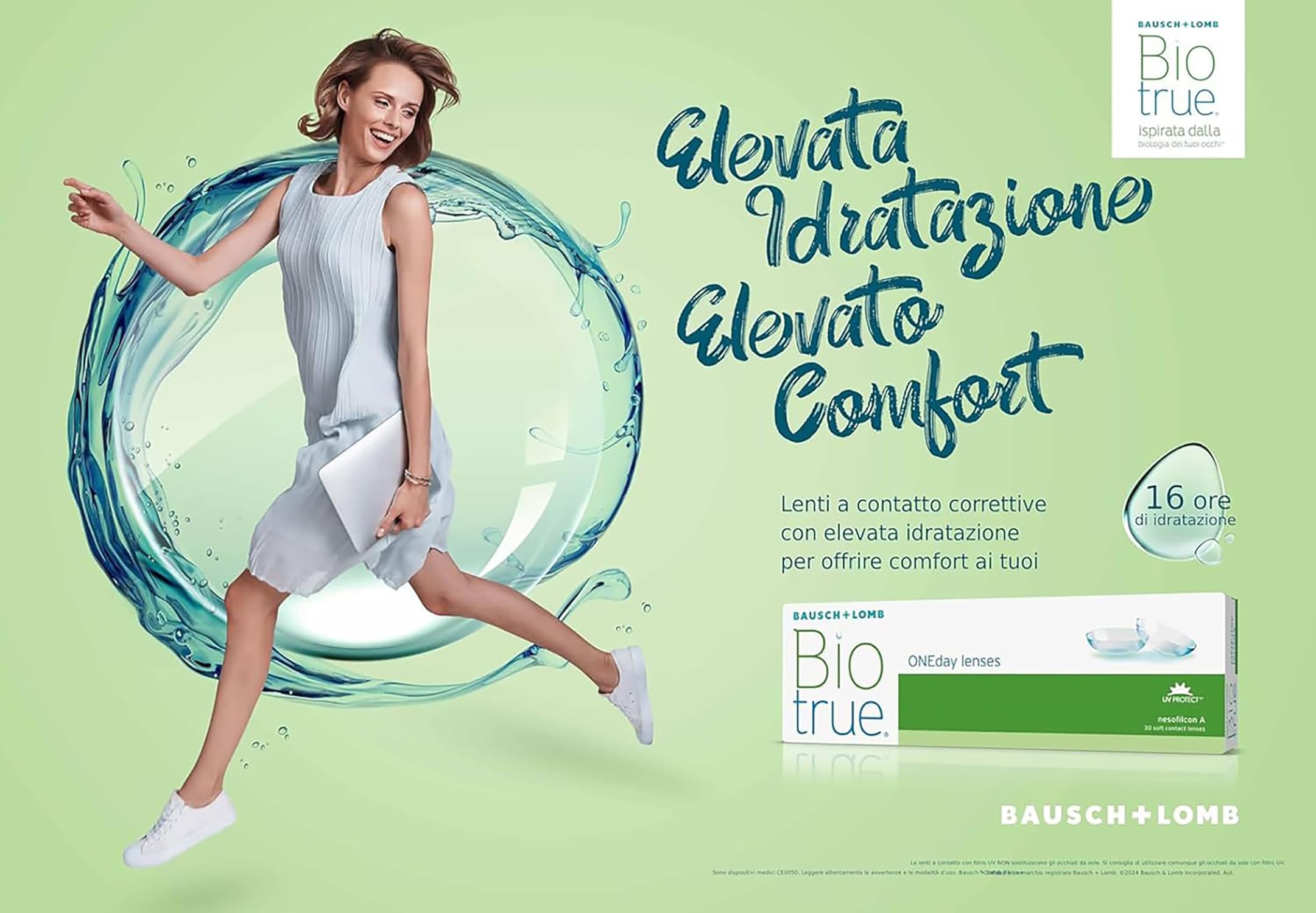 Biotrue ONEday Lenti a Contatto Giornaliere Correttive, 30 Lenti, BC 8.6 mm, DIA 14.2 mm, -4.5 Diopt