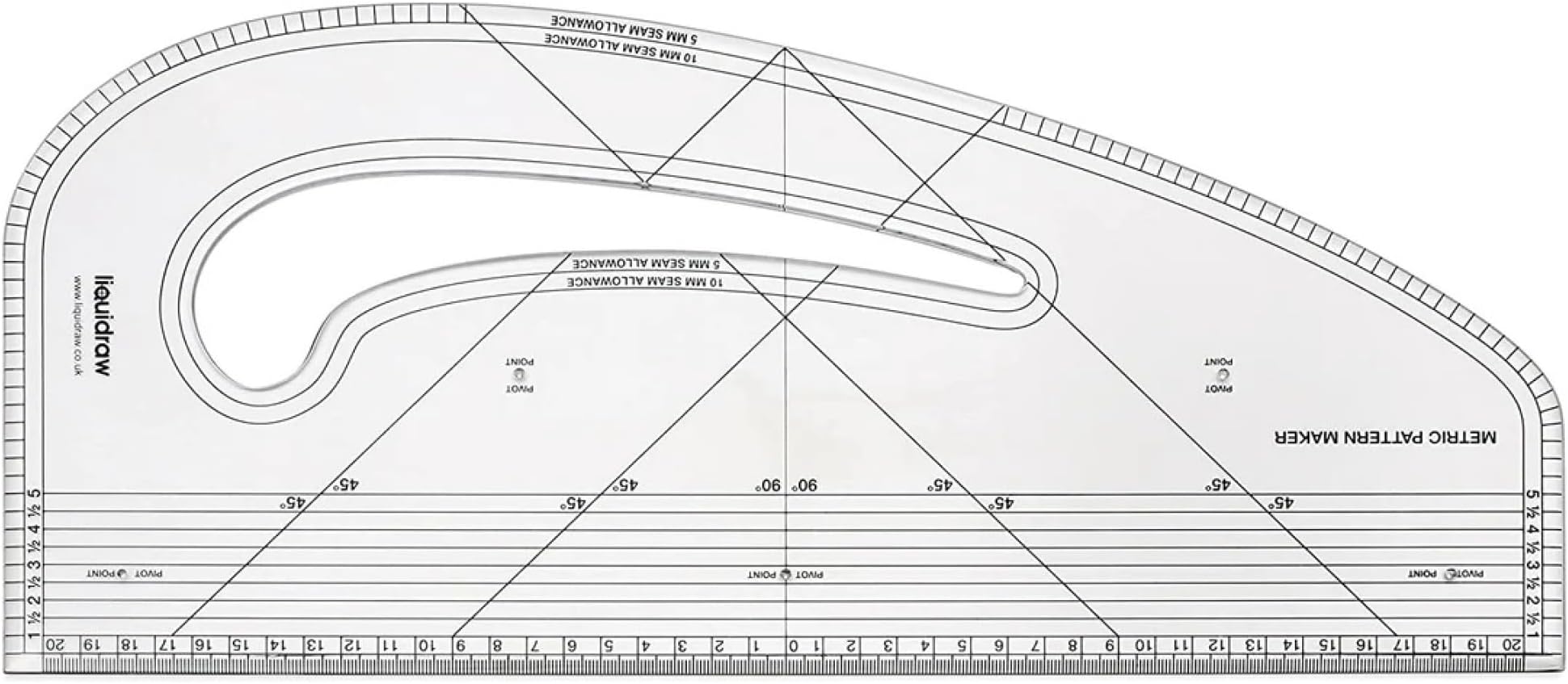 Liquidraw Pattern Maker Pattern Marking Ruler - Metric