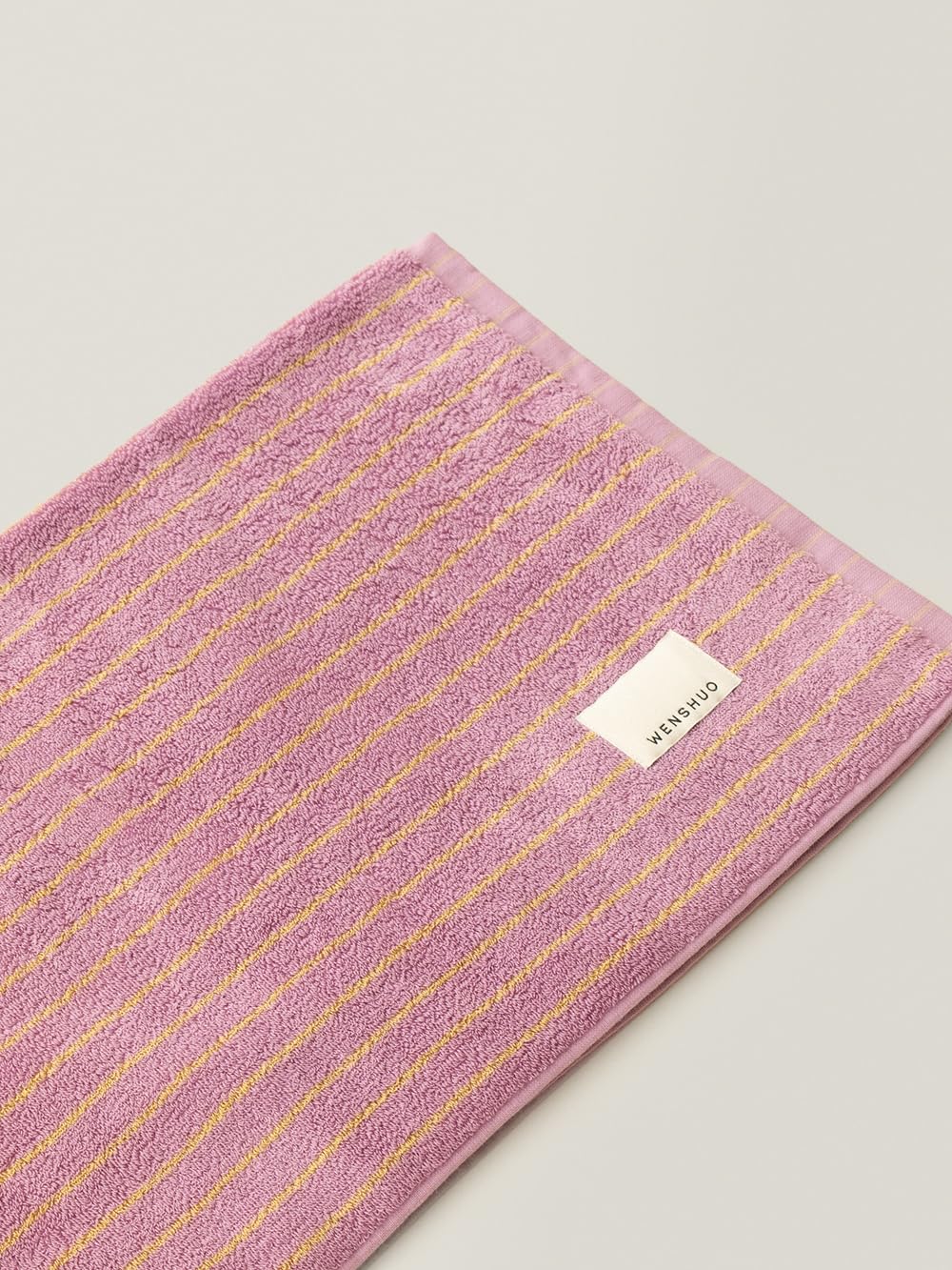 WENSHUO Bubble Purple Tulips-Striped Pure Cotton Bath Towel,100% Combed Cotton,Luxury Shower Towel,Super Absorbent(Pack of 1) (55.12" L × 27.56" W)