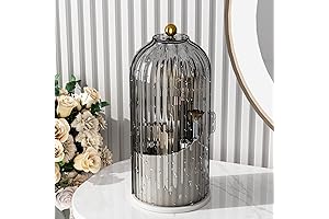 Makeup Brush Organizer with Lid for Modern Vanity