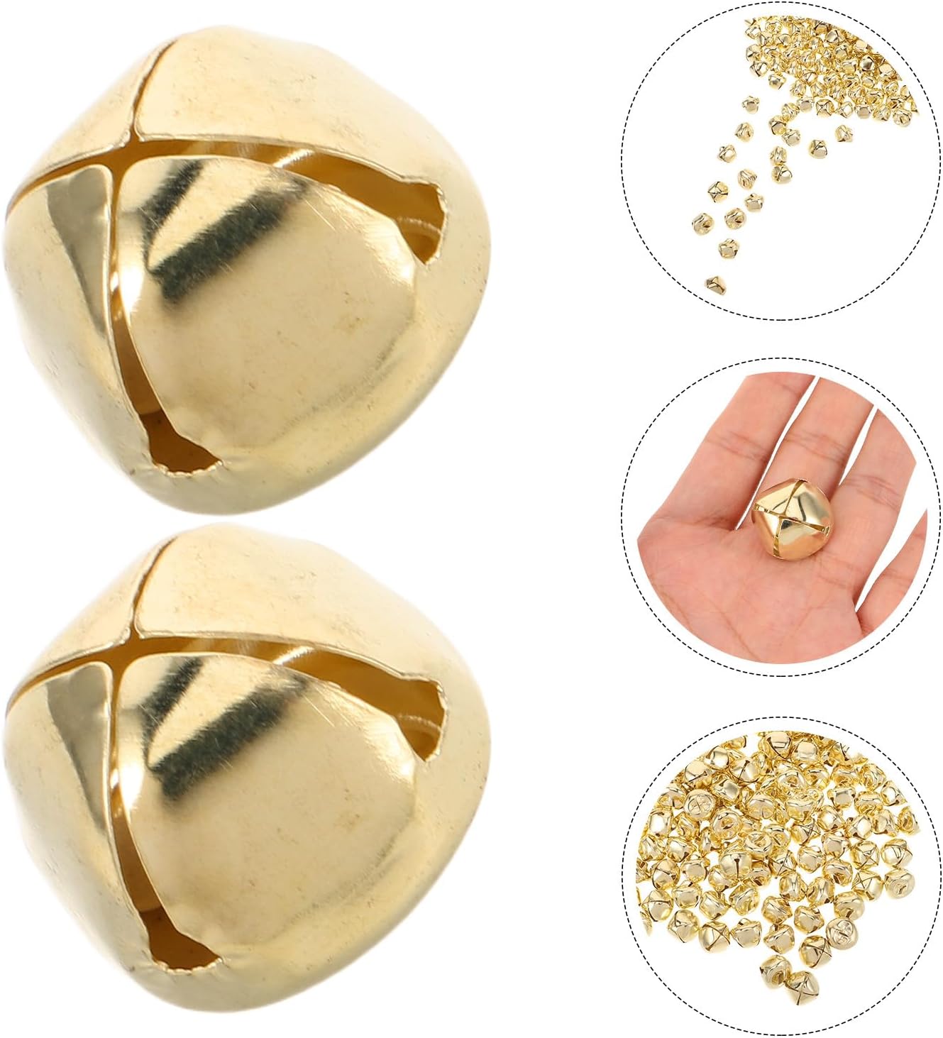 Alipis 200pcs Jingle Bells for Crafts - Bell Charms for Christmas Ornaments, Wreaths, and Holiday Decorations