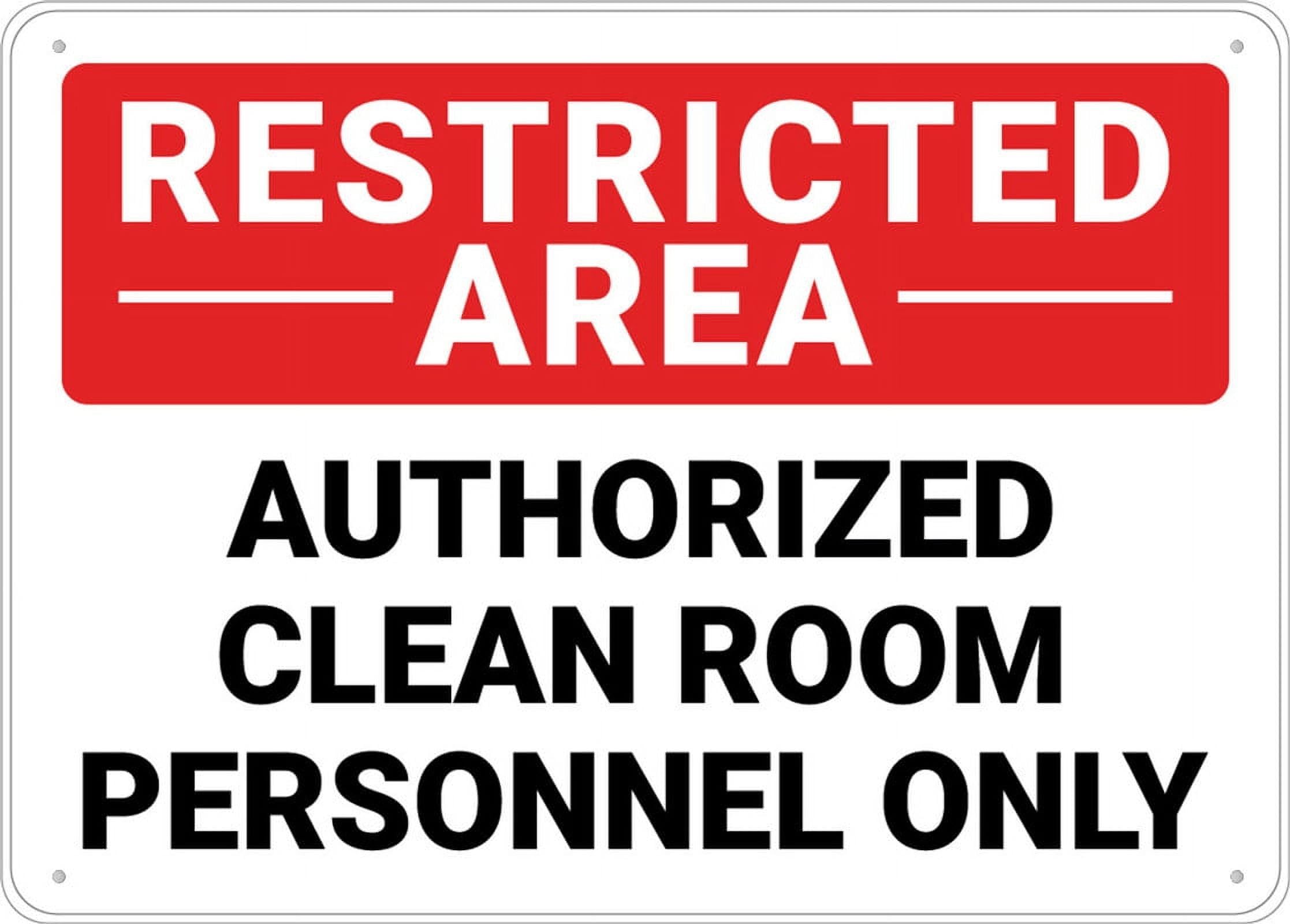 peiyeety Restricted Area AuthorizedRoom Sign for House 12x16 Inches Yard Sign, Premium Aluminum, Sun-Proof, Rust-Free
