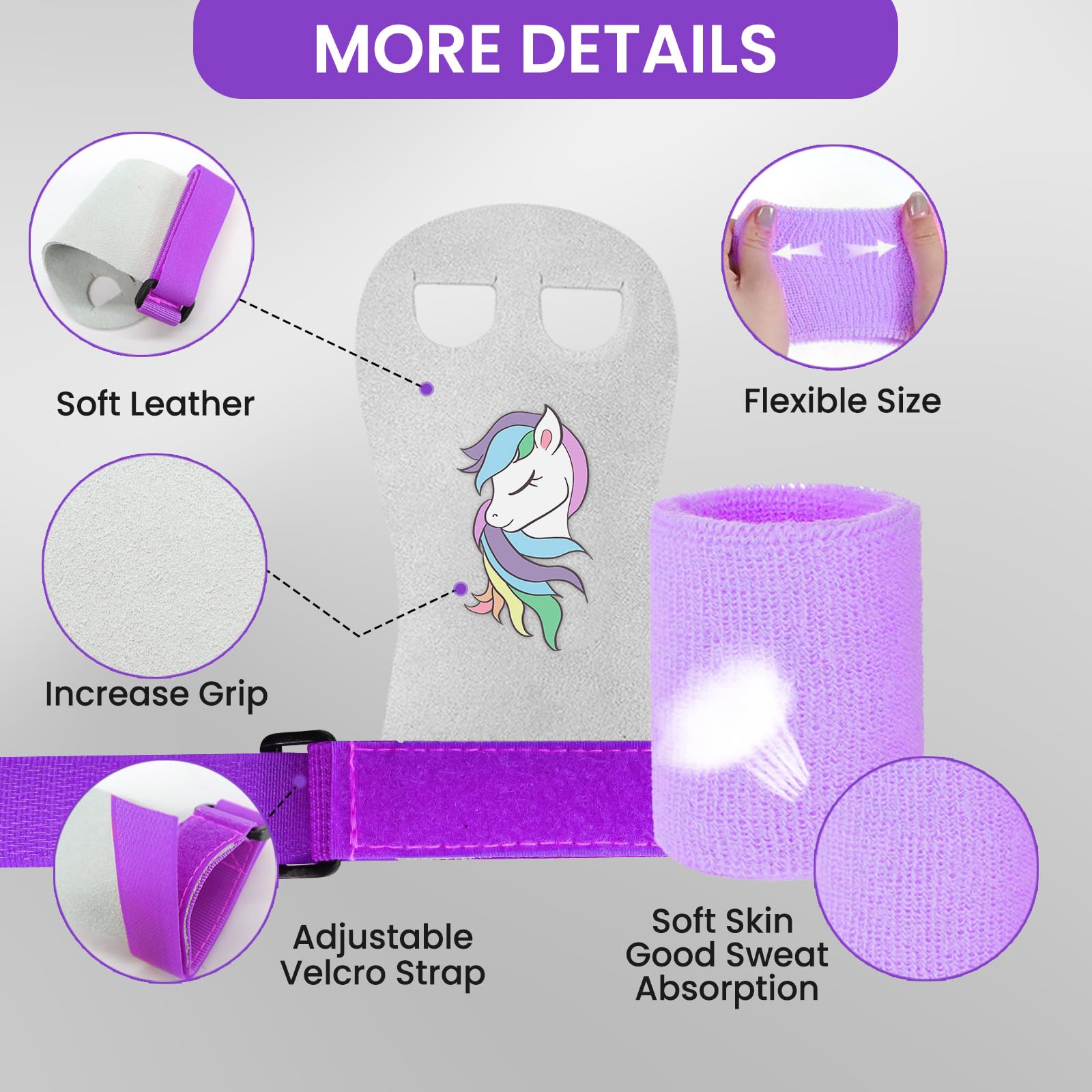 FINGER TEN Set di polsini per ginnastica, per ragazze, giovani, bambini, con protezioni per il palmo della mano, supporto per il polso, per kettlebell, sport, tennis, allenamento, yoga, atletica