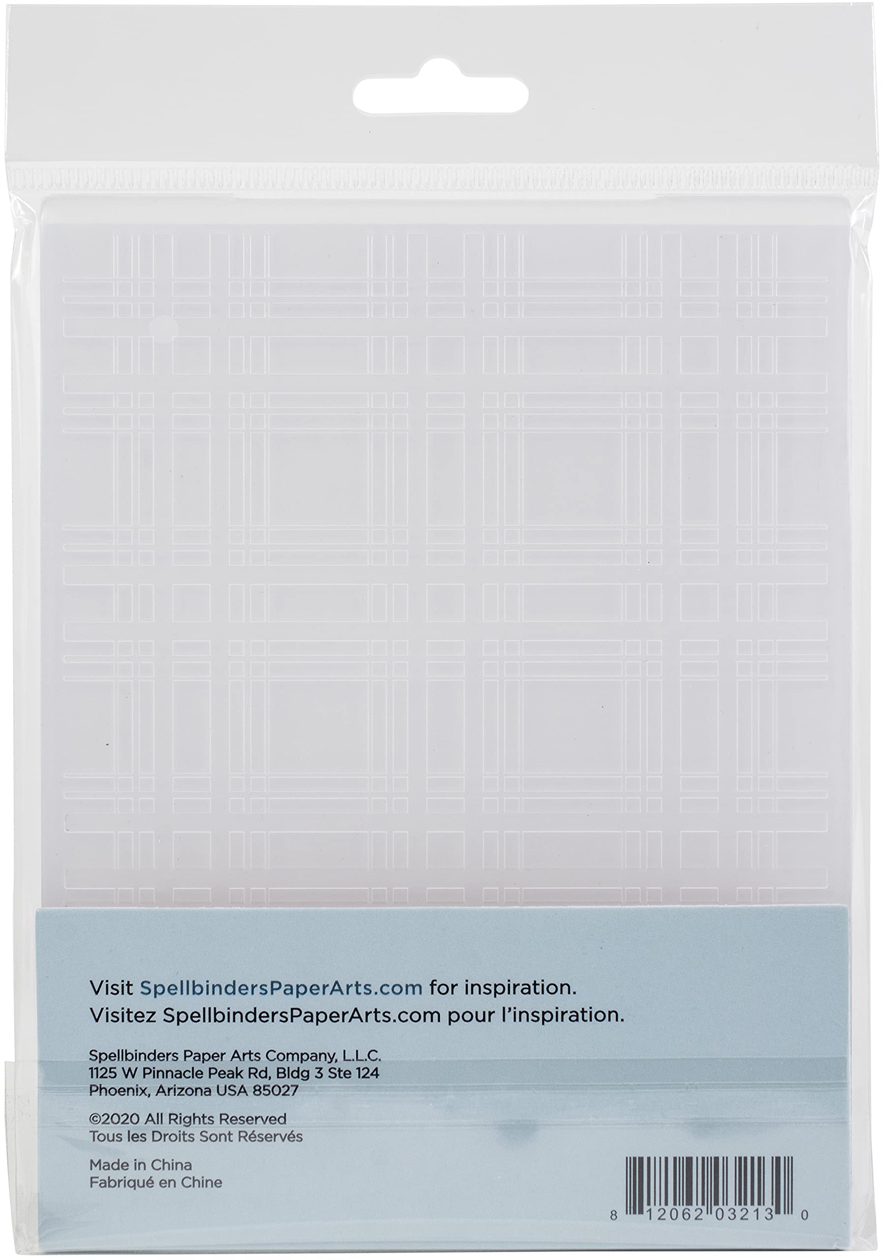 Spellbinders Cartella Per Goffratura Plaid Comp - Motivo A Quadri, Dimensioni 10,8 X 14 Cm, Per Scrapbooking E Biglietti