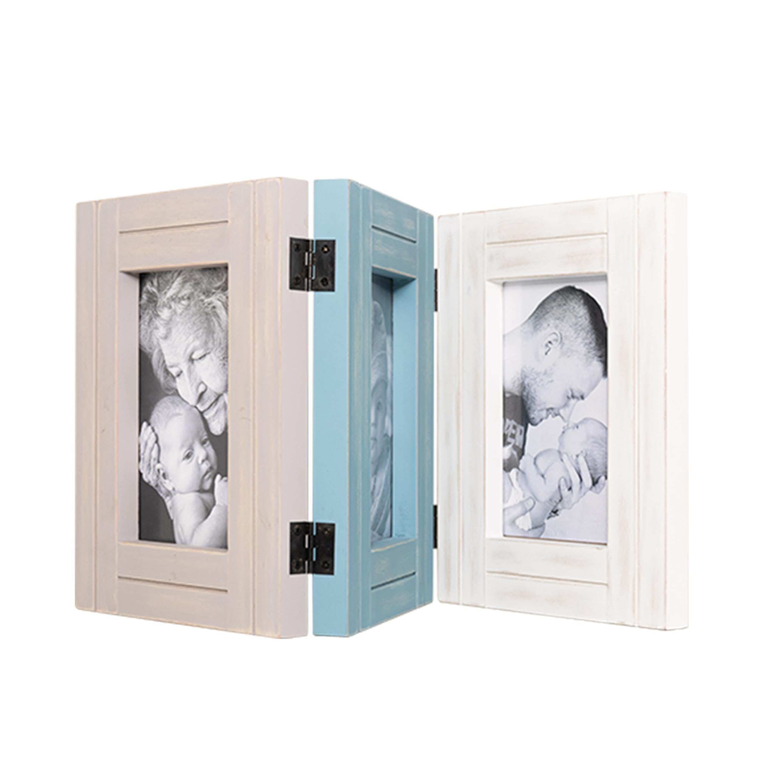 Cuadro Personalizado con Foto - Marco Triple con Fotos Incluidas, Multicolor, Regalos Originales y Personalizados para Madres y Abuelas, Marcos de Fotos 10 x 15 cm, Decoración Hogar y Pared