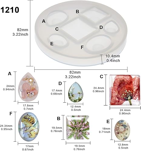 Miniatura 2 de Funshowcase Molde de silicona ovalada para pastelería con forma cuadrada para decoración de pasteles, decoración de cupcakes, arcilla polimérica,