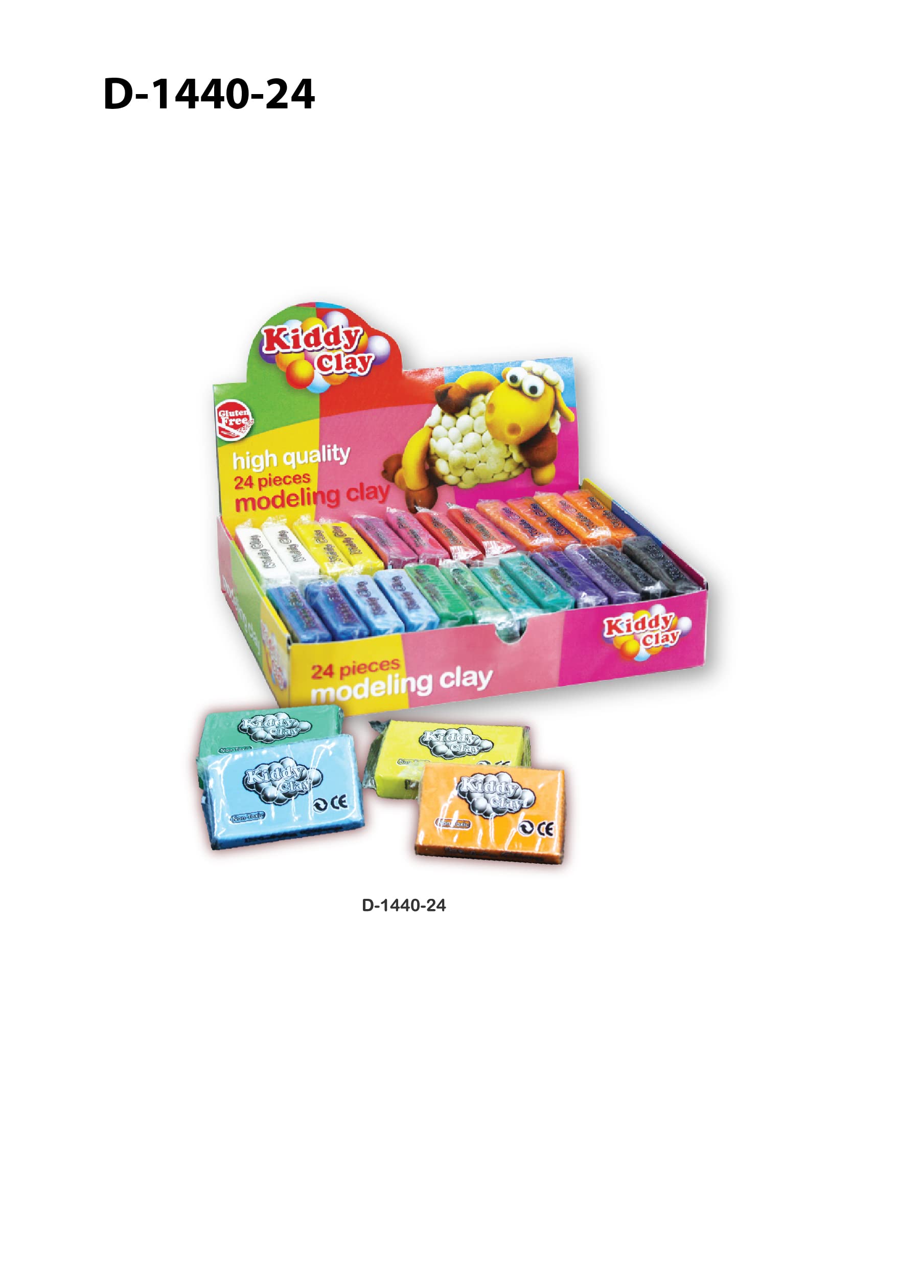 Nara Modeling Clay Set - 60g x 24 Pieces - D-1440-24 - Made in