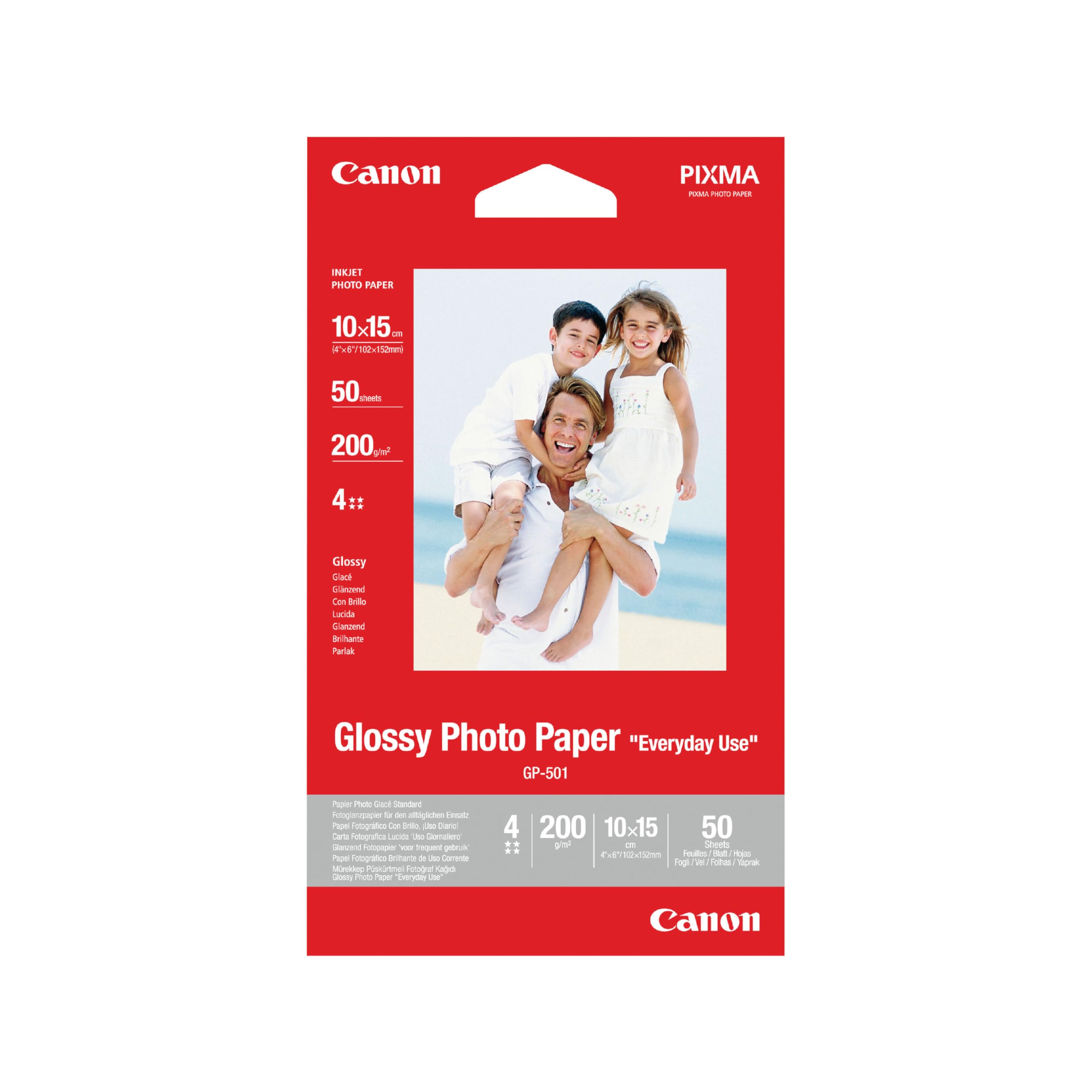 Canon GP-501 Carta Fotografica Lucida 10x15cm 200g/m² 50 fogli