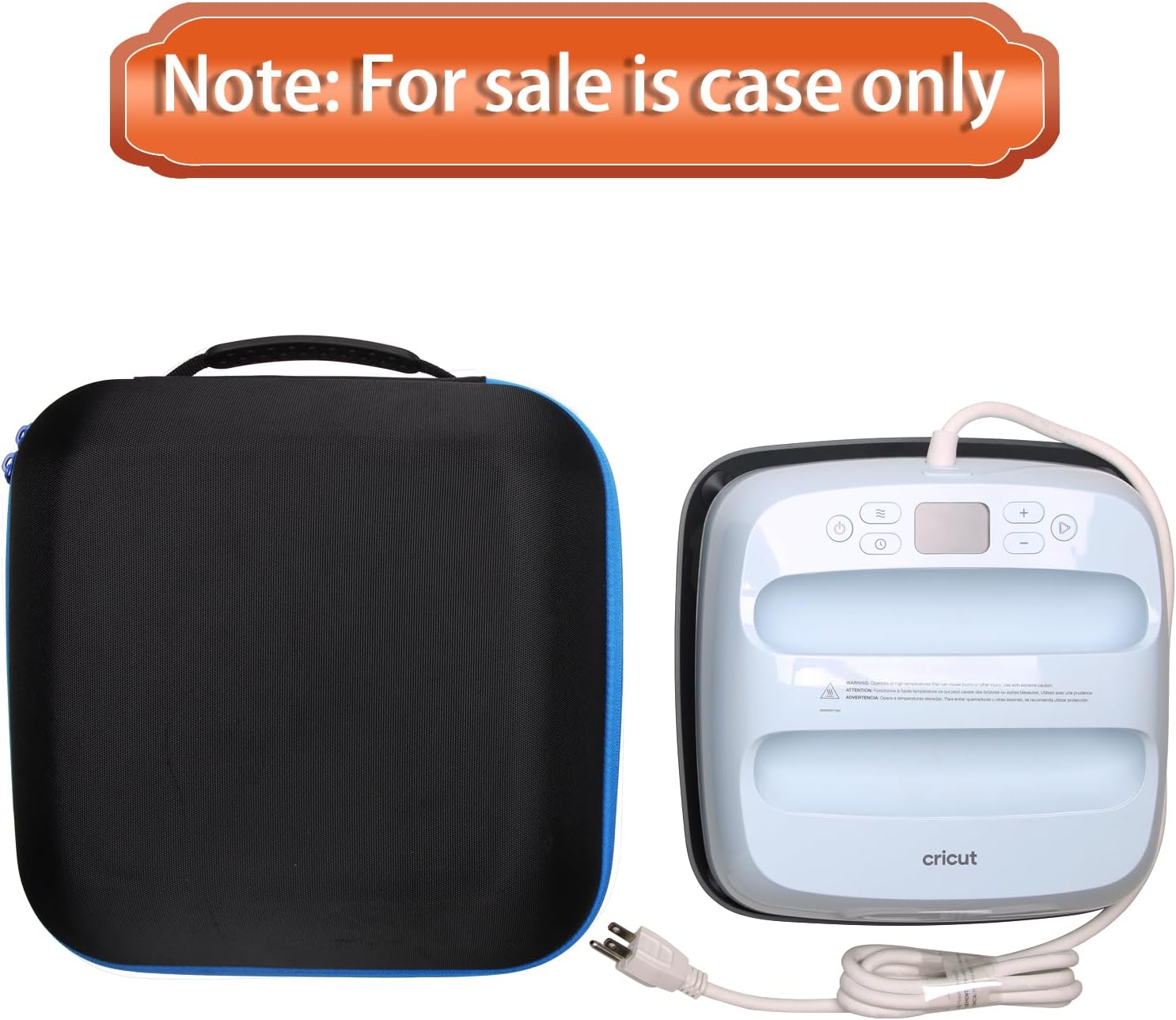 LTGEM Case Compatible with Cricut EasyPress 2/3 Smart Heat Press Machine 9"x9", Blue(Case Only)