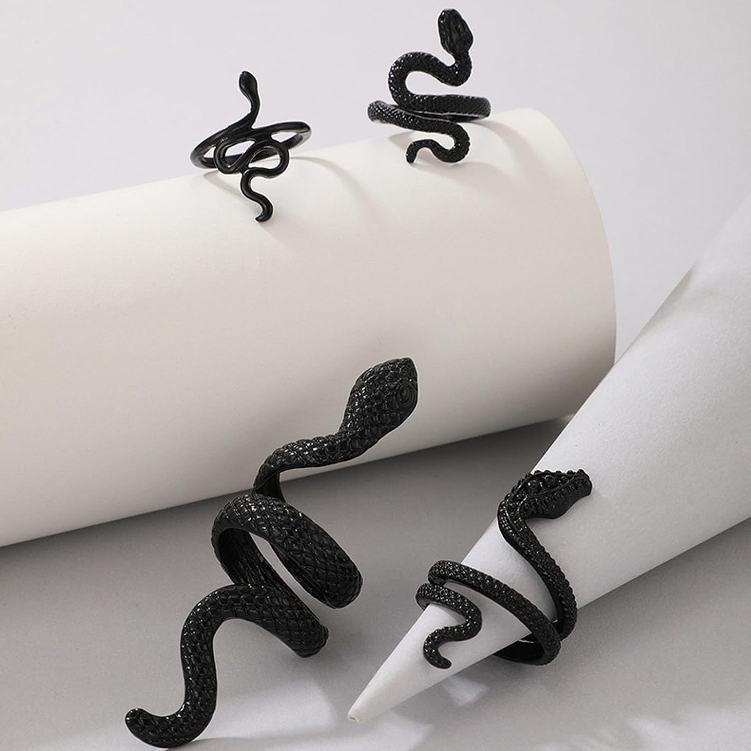 GIGB PBDK Vintage Snake Ring,Knuckle Statement Snake Rings Boho Stackable Ring Set Midi Cuff Rings Joint Finger Rings for Women Girls - Image 5