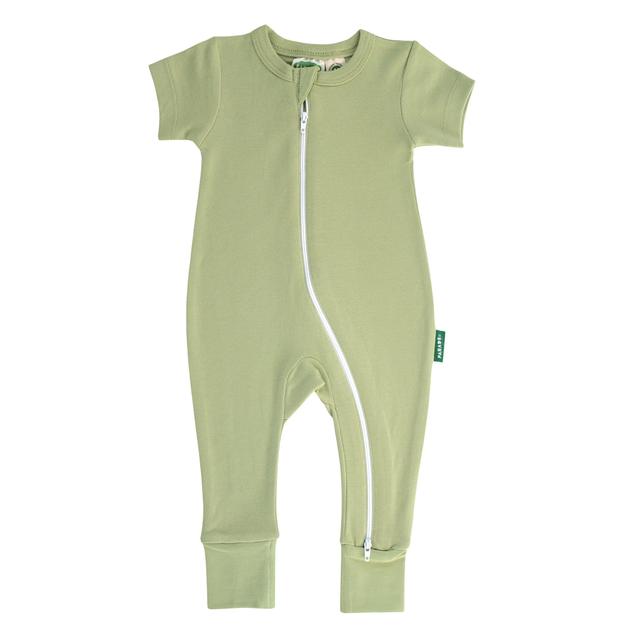 PARADEOrganic Essential Basics '2-Way' Zip Romper - Short Sleeve