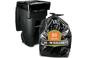 95-96 Gallon Dumpster Bag (50 Bags with Ties)