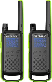 Motorola Solutions T801 Two-Way Radio Black W/Green Two Pack