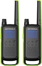 Motorola Solutions T801 Two-Way Radio Black W/Green Two Pack