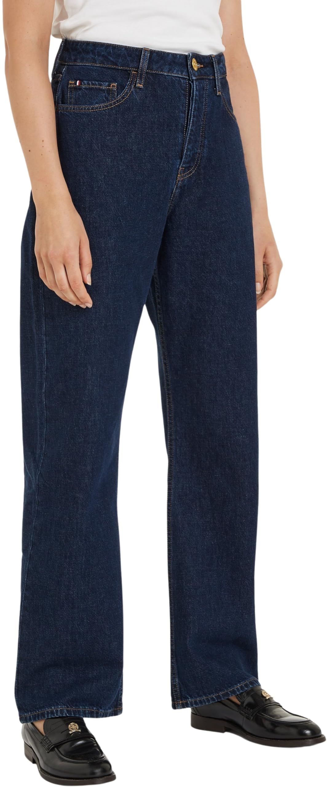 Tommy Hilfiger Damen Jeans Hose Straight Loose Fit