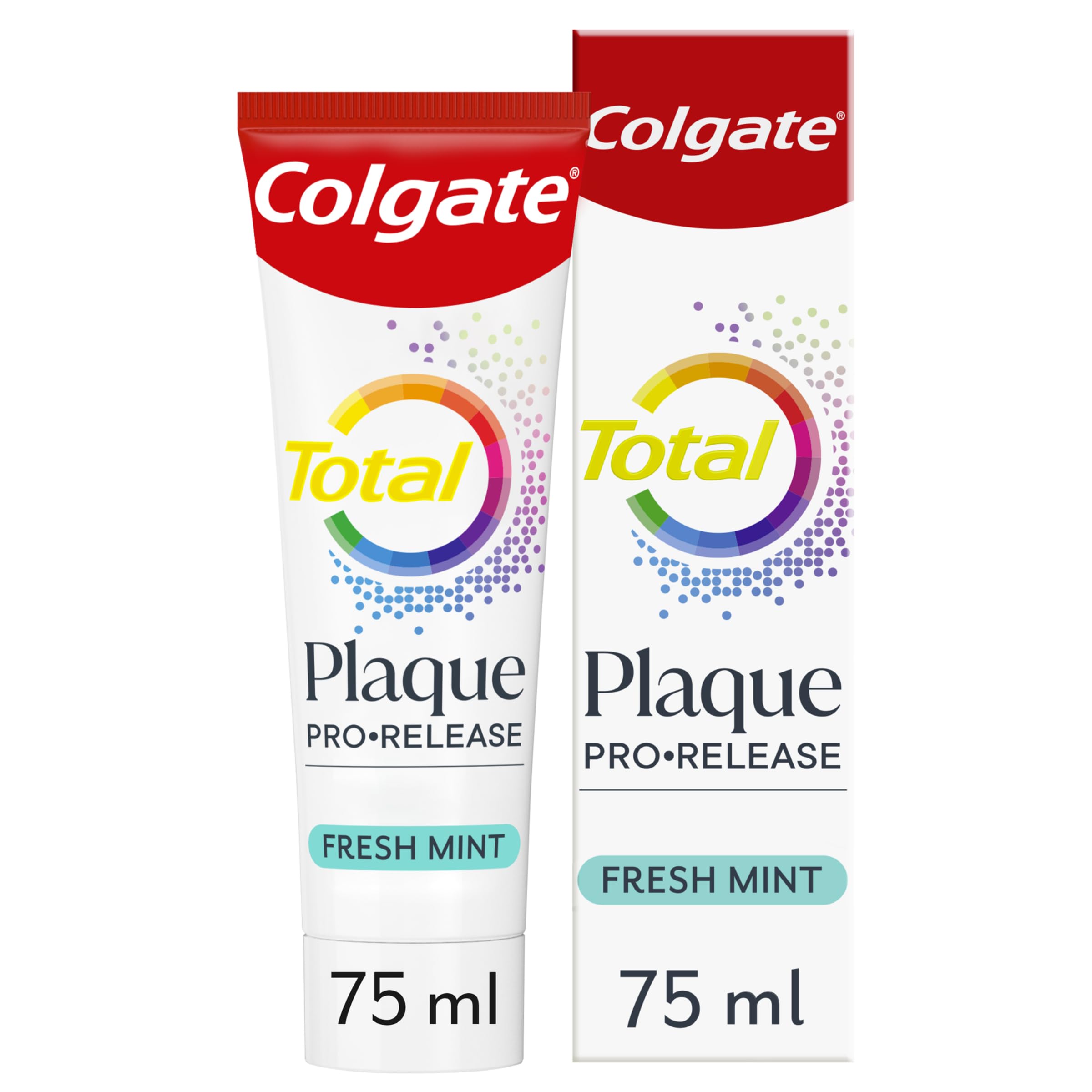 Colgate Plaque Pro-Release Fresh Mint Toothpaste 75ml, Dental Remover, Neutralises Harmful Effect of Bacterial Plaque, Dissolves and Lifts Away Gum-harming Buildup