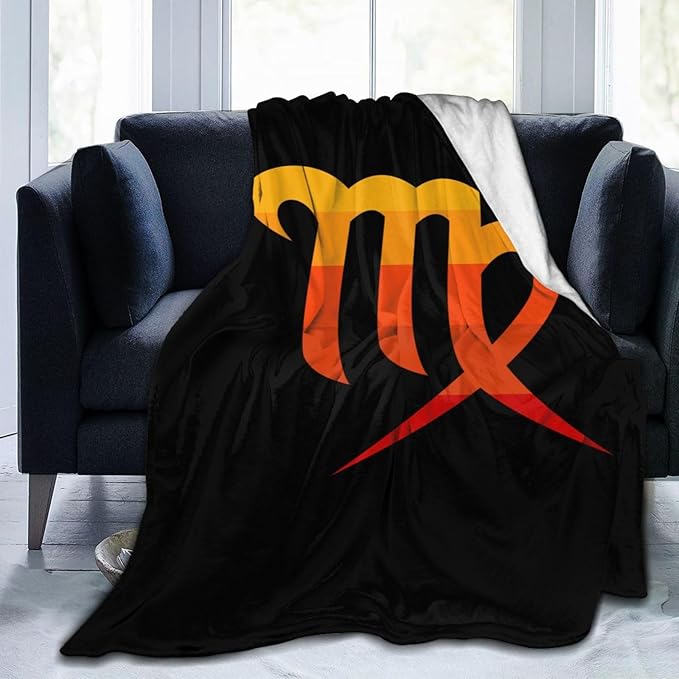 Zodiac Sign Virgo Symbol Throw Blanket for Couch Bed Sofa Super Soft Cozy Throw Blanket 80