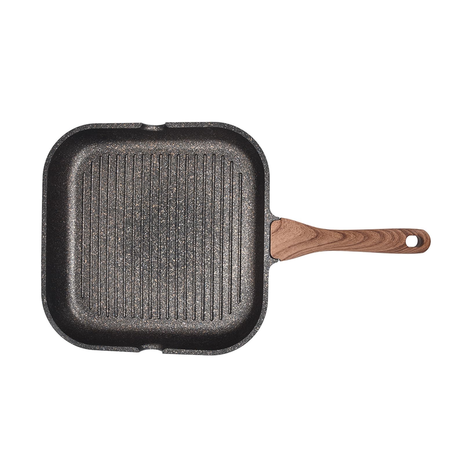 Haofy Kwadratowa Patelnia Grillowa o Grubości 4,5 Mm, Aluminiowa, Kompatybilna z indukcją, z Równoległymi Krawędziami do Odprowadzania Tłuszczu - Patelnia z powłoką nieprzywierającą do Grillowania