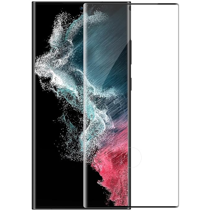 Nillkin Tempered Glass for Samsung Galaxy S23 Ultra (6.8" Inch) 3D CP+ Max Glass 0.3 mm Thin Edge Full Screen Coverage Explosion Shatter Proof protect Black