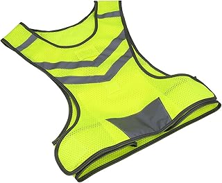 TOPINCN 反射ベスト高品質ポリエステルメッシュ素材着心地&通気性-夜間の高い視認性&安全性-屋外スポーツ運動用 for ランニング&サイクリング-Mフルオレセントイエロー