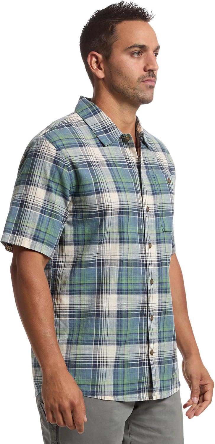 Royal Robbins Mens Redwood Plaid Short Sleeve