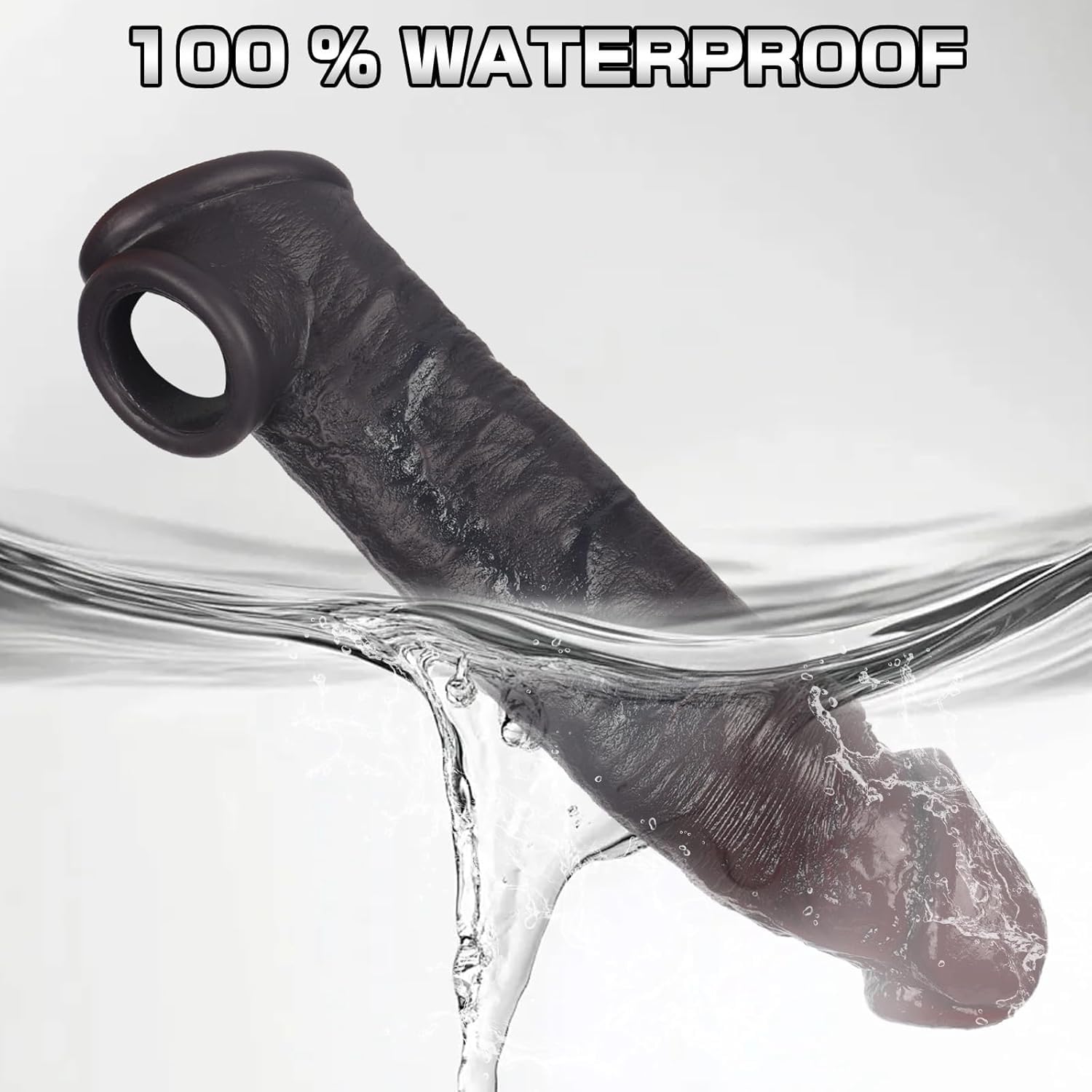 Guaina Pene con Anelli per Coppia, Medical Silicone Penis Sleeve con Cock Ring per Uomo, per Guaine Prolunghe e l'ingrandimento del pene, Ritarda l'eiaculazione Aumenta per L'erezione(YDL-035) (nero)
