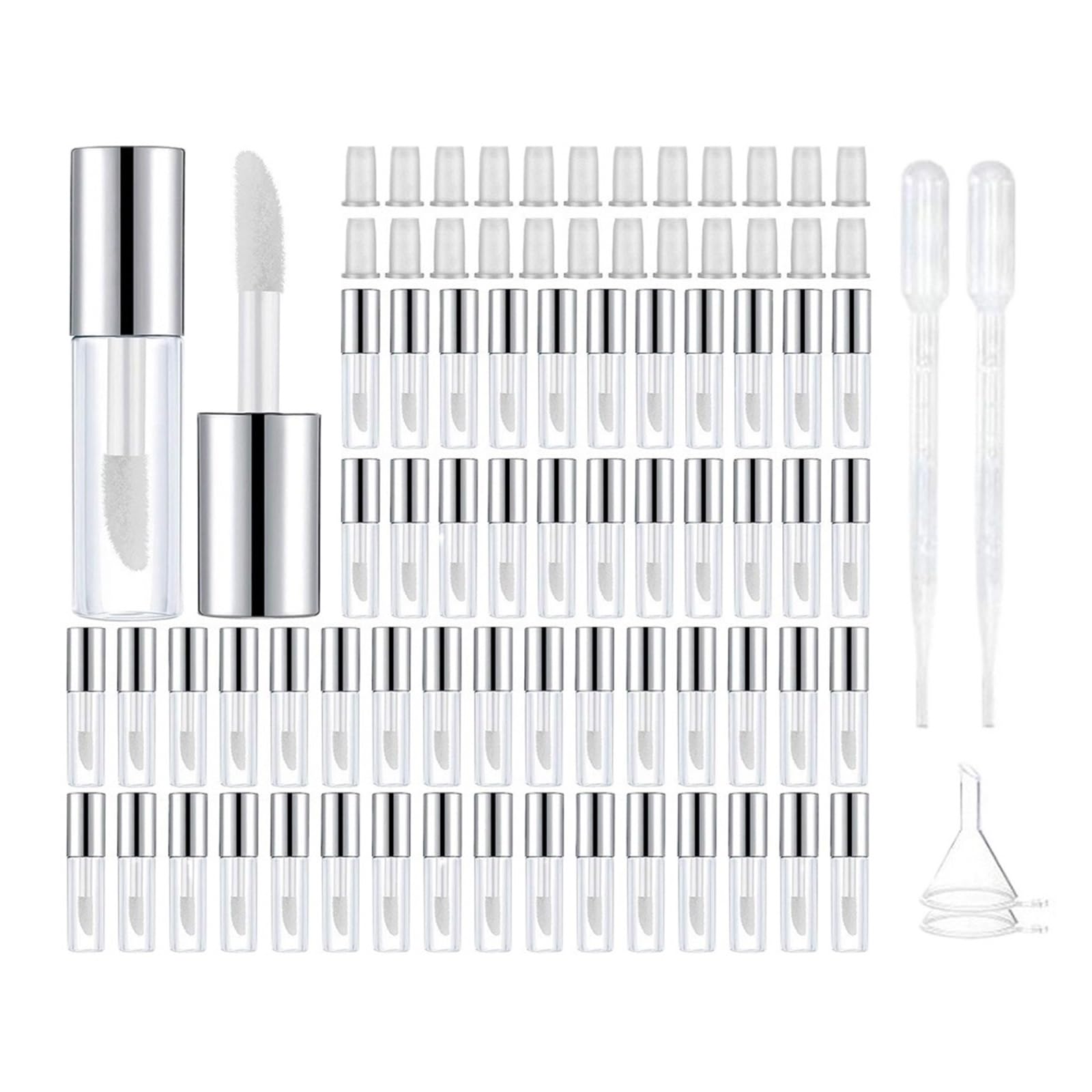 Contenitori vuoti per balsamo per le labbra, 30/50/100 pezzi, tubetti vuoti per balsamo per labbra, contenitori trasparenti lucidi con tappo, campioni cosmetici, per la realizzazione di
