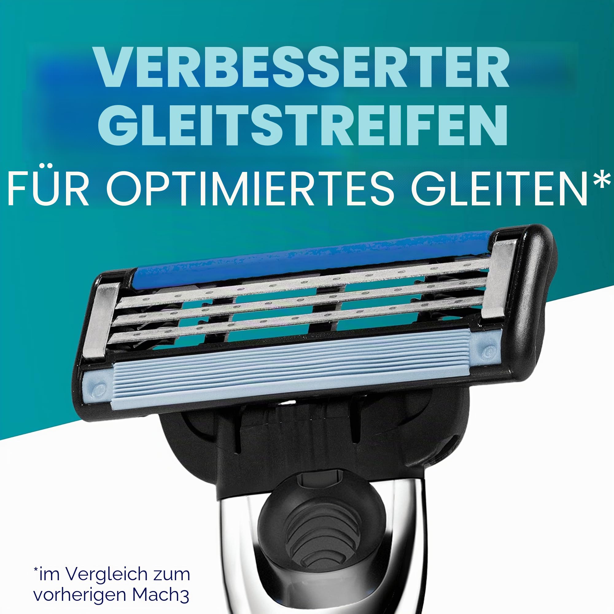 Gillette Mach3 Turbo Ersatz-Rasierklingen für Herren, 3 Klingen, 16 Ersatzklingen