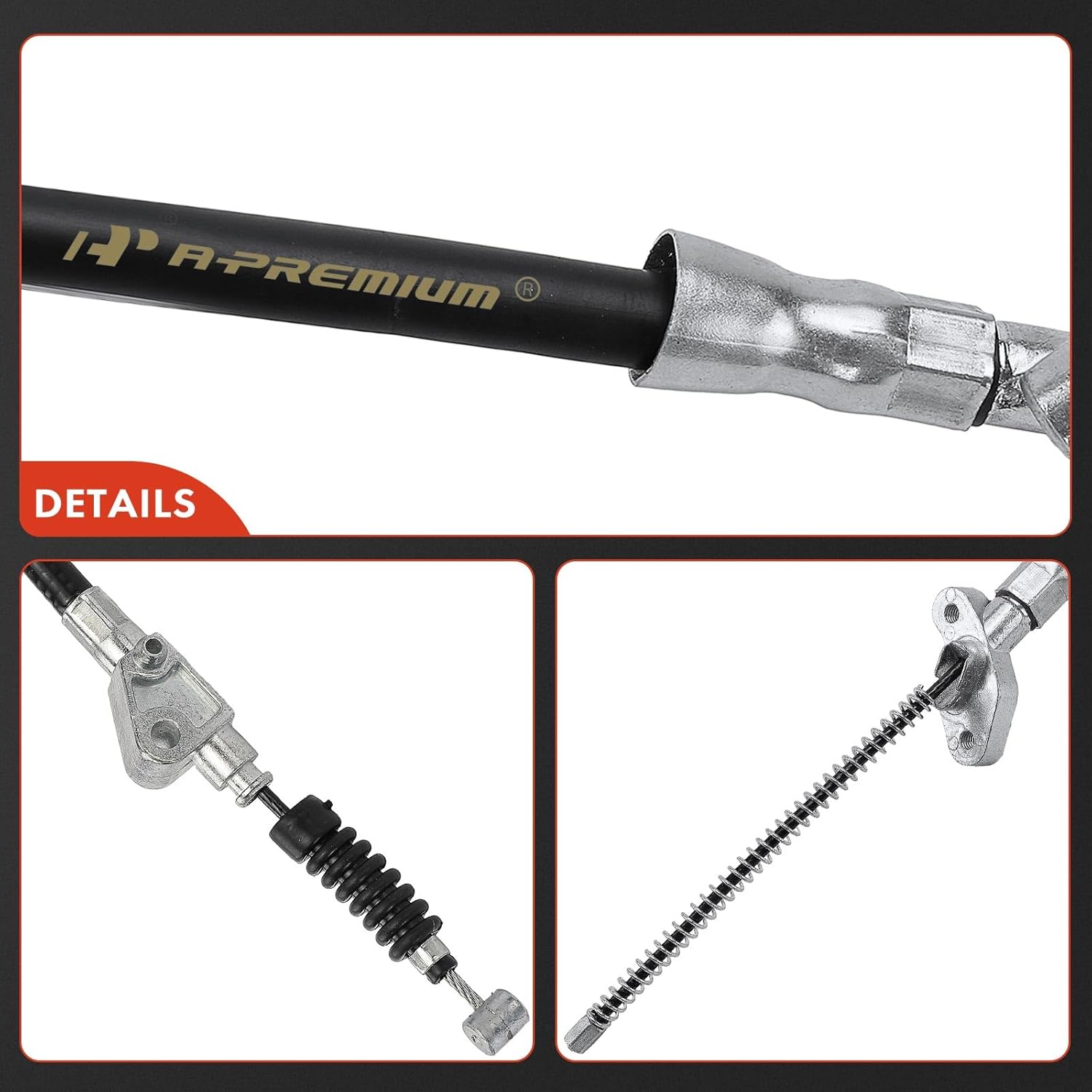 A-Premium Rear Driver and Passenger Side Parking Brake Cable Assembly Compatible with Toyota and Lexus Models: Highlander 2006-2007, RX400h 2006-2008, 2-PC Set - Replace # 4643048180, 4643048181