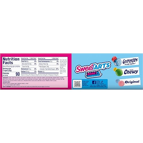 Miniatura 9 de SweeTARTS Ropes, Twisted Rainbow Punch, bolsas de 3.5 onzas (paquete de 12)
