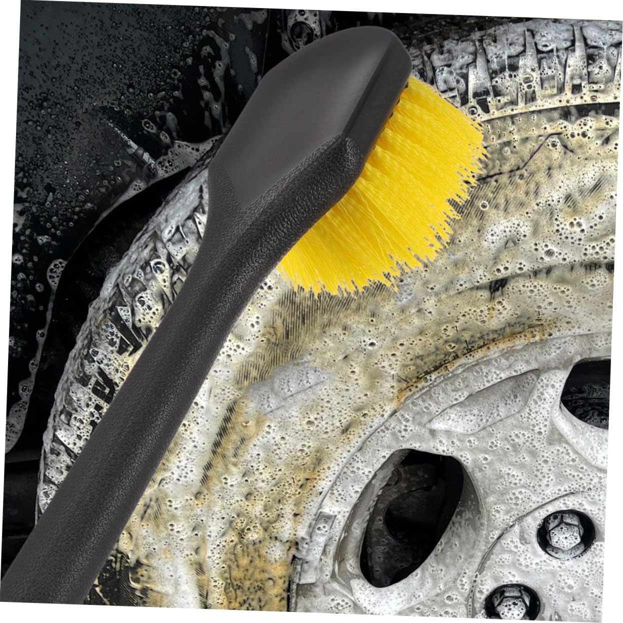 Spazzole Pulizia dei Cerchi Manico Lungo Setole Resistenti per Rimozione dello Sporco per Detailing Dell'auto E Pulizia dei Pneumatici