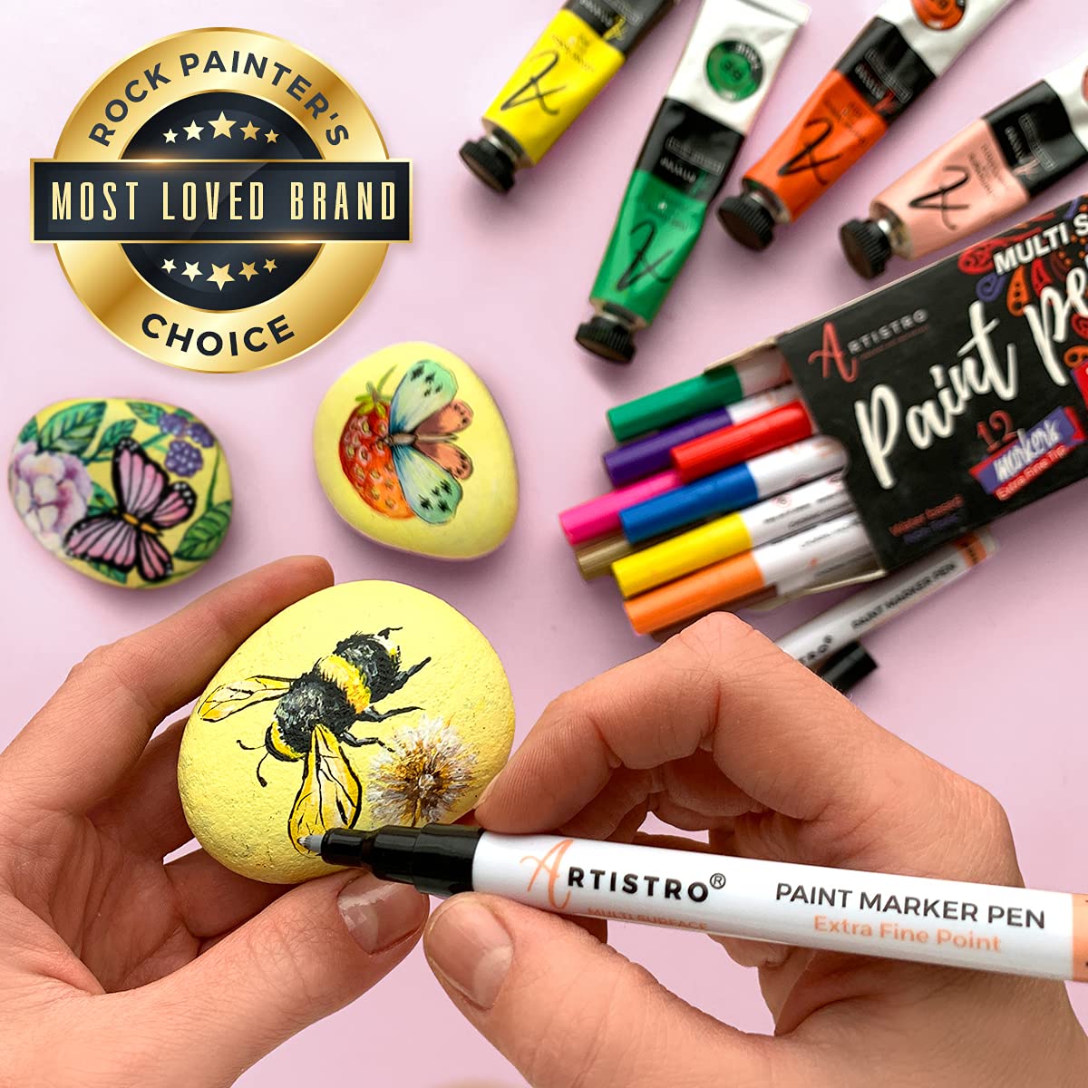 Paint Pens For Rock Painting Stone Ceramic Glass Wood Canvas Set 
