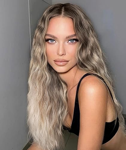 Miniatura 5 de vedar VEDAR-040-NEW - Pelucas de encaje frontal 613 sin pegamento, cabello sintético estético rubio platino, peluca de encaje para mujer, pelucas