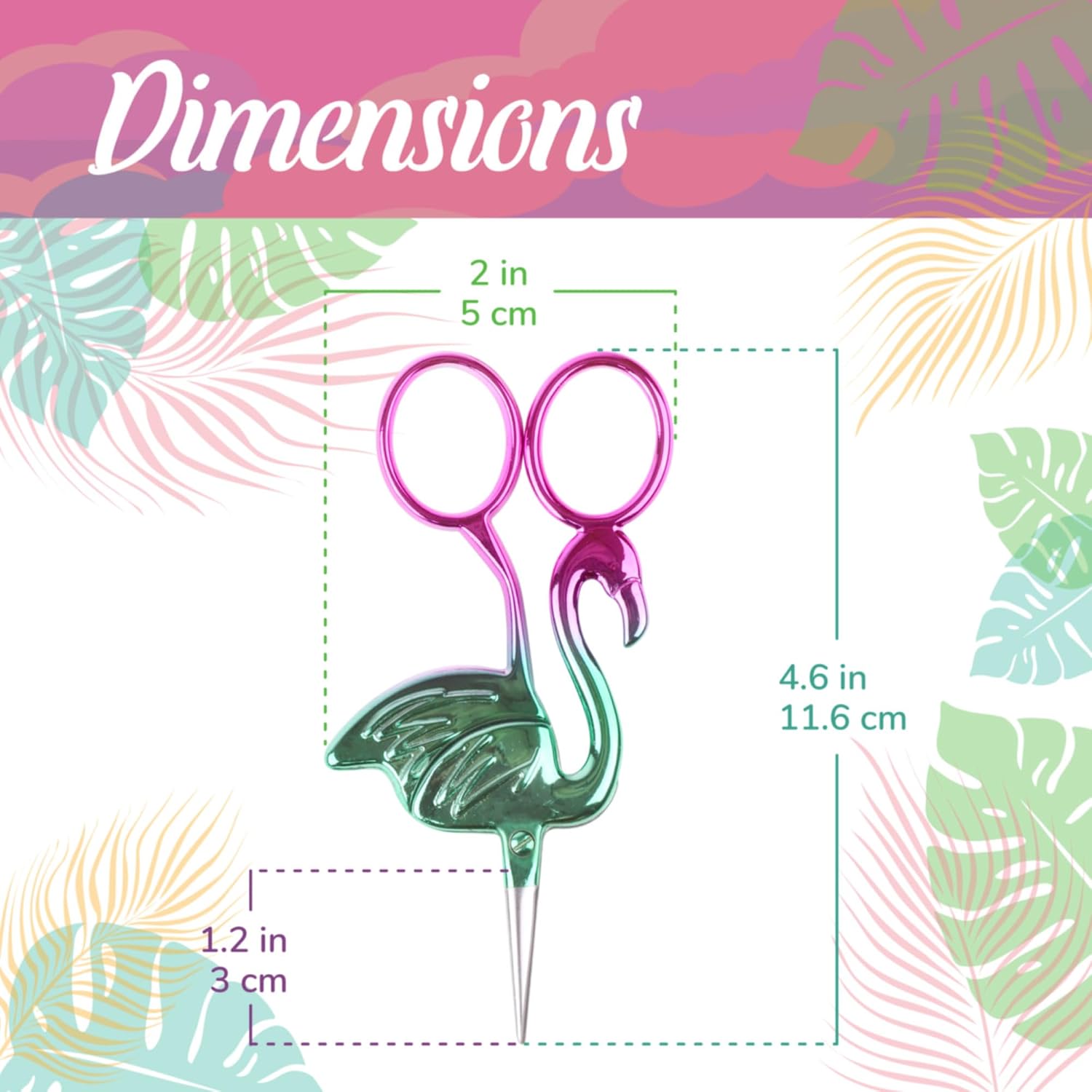 JubileeYarn Flamingo Embroidery Scissors - Lush, Dewberry, Mint - 3 Total Scissors
