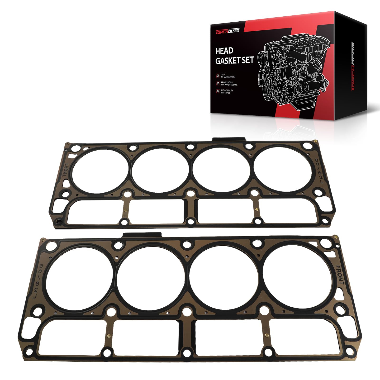 Torchbeam MLS Engine Cylinder Head Gasket for Chevy Silverado 1500 Avalanche GMC Sierra 1500 2005-2013, Tahoe Suburban Yukon XL 1500 2007-2014, Express Corvette Savana 4.8L 5.3L 5.7L, Replace# 26190PT