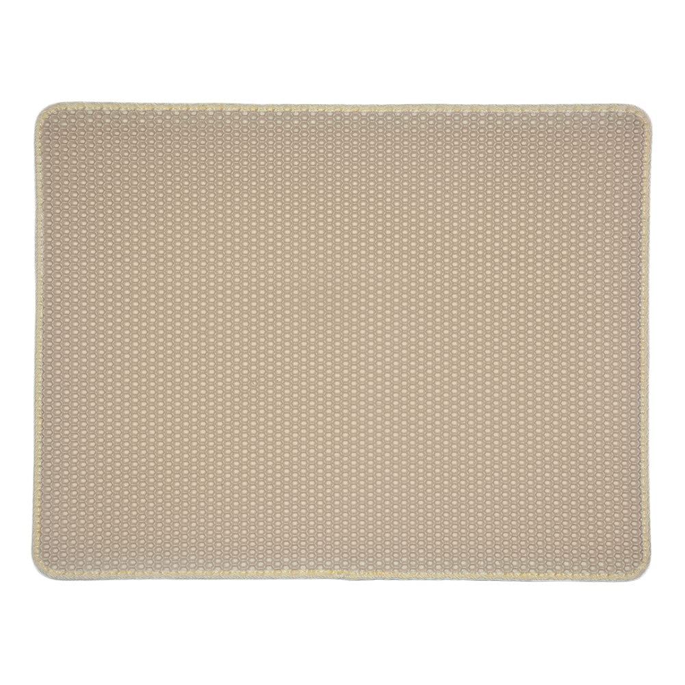 LahAd Cat Mat Kitten Litter Tray Mat Litter Mat Grey Honeycomb Litter Mat Cat Clean Mat Litter Box Mat Cat Litter Mats Trapper Cat Litter Mat Large 30X30,beige
