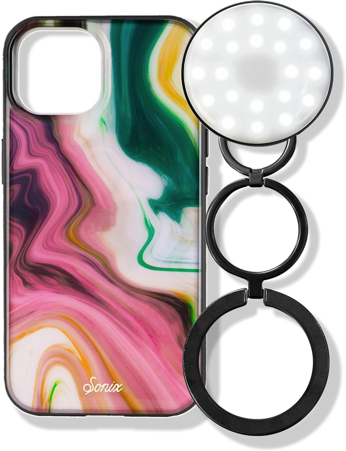 Sonix Case + MagLink PopUp Light for MagSafe iPhone 15, 14, 13 | Agate