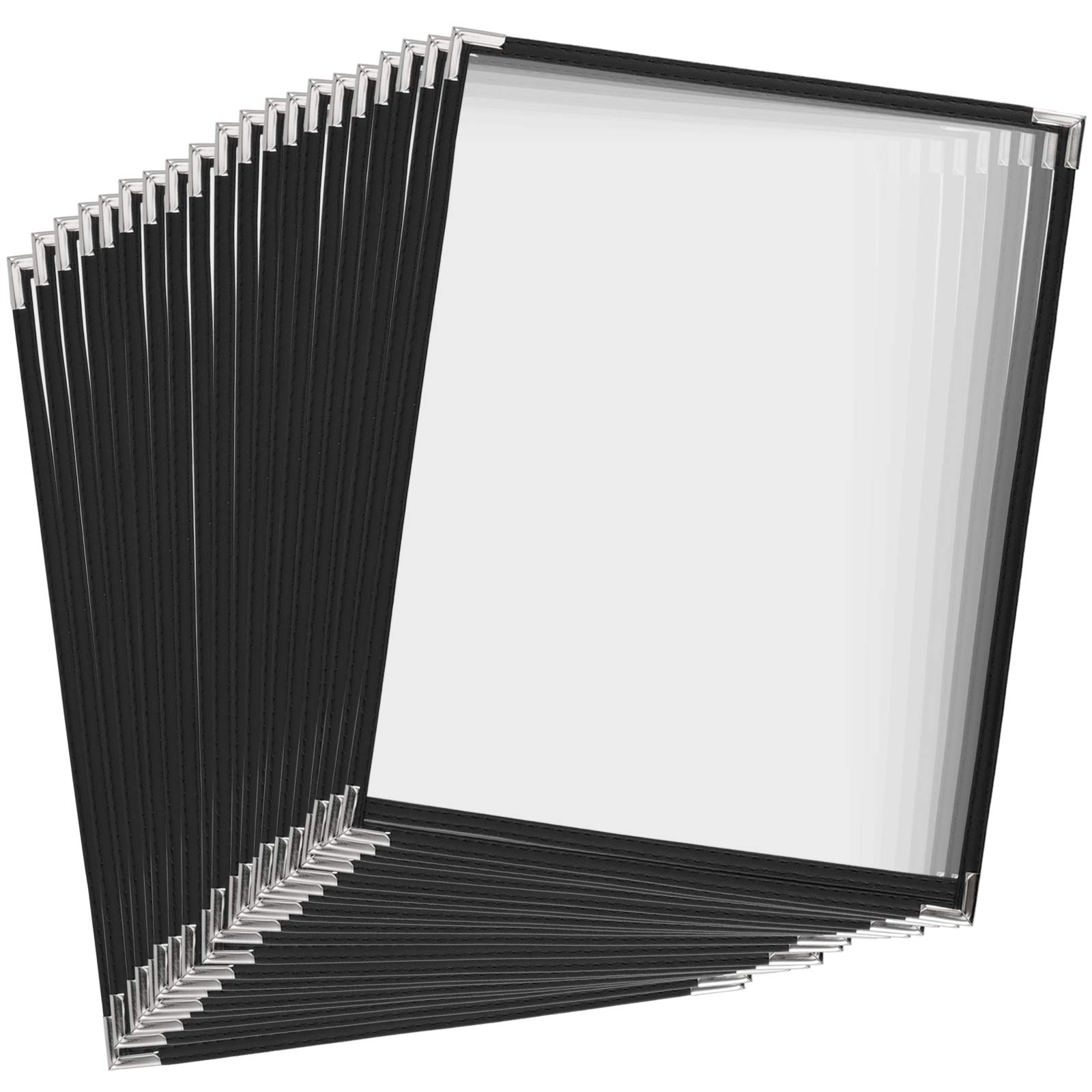 Buy ZEONHAK 20 PCS 8.5 x 11 Inches Menu Covers, Single Page Double View
