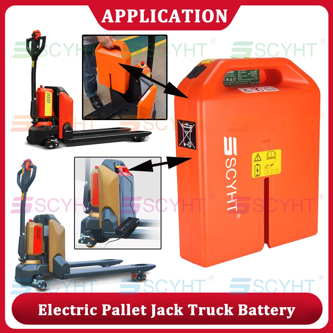 48 V 24 V Elektrostapler-Batterie für PTE15N | Lithium-Batterie für Elektro-Hubwagen PTE20Q LiFePO4-Batterien Wiederaufladbare Batterien mit BMS, Einrastmechanismus