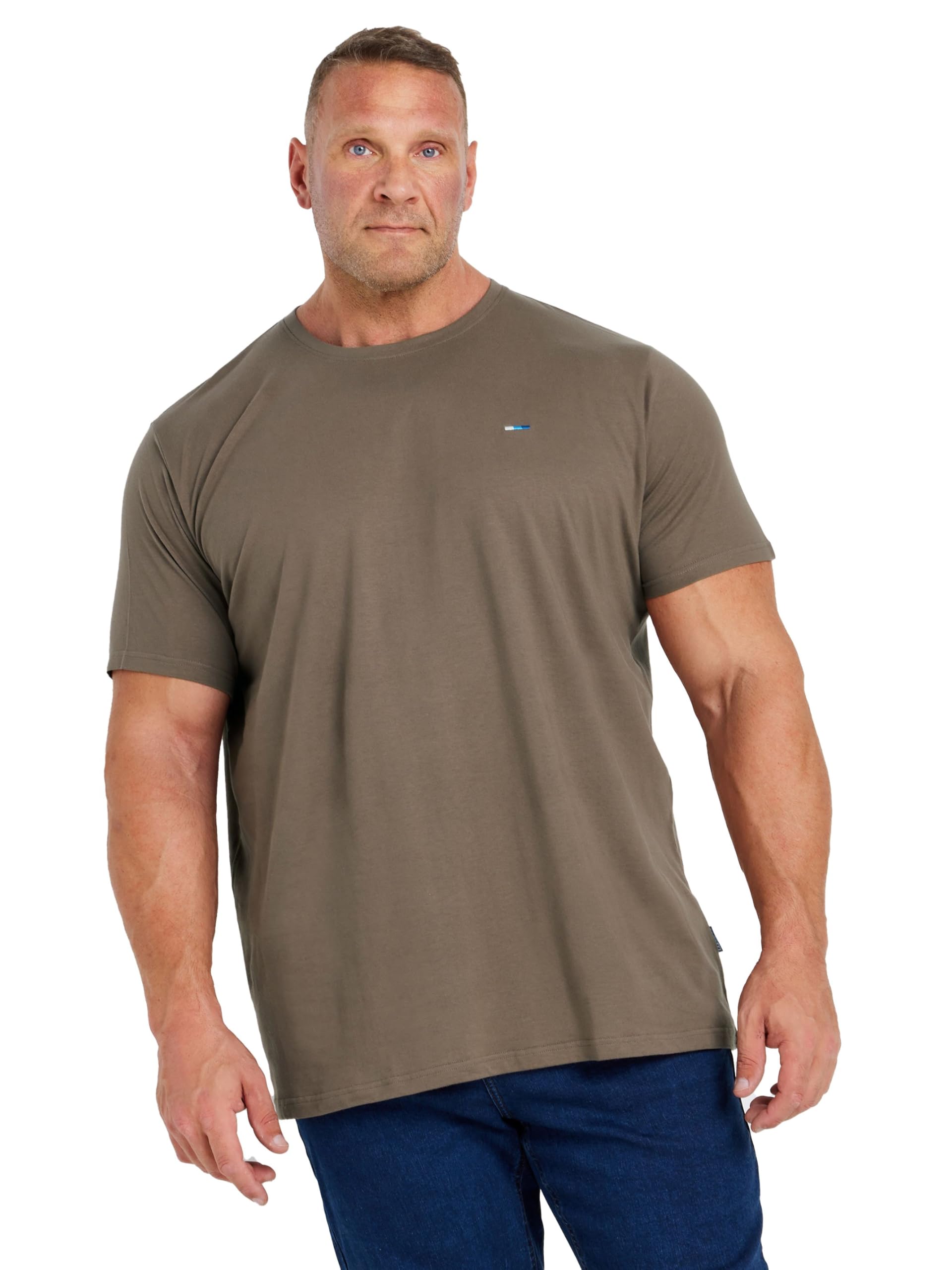 BadRhino Men's Basic T-Shirt - Brown - 5-6XL